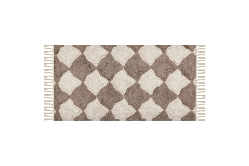 Puuvillamatto Sinop 80x150 cm - Ruskea - Kodintekstiilit & matot - Matto - Moderni matto - Puuvillamatto