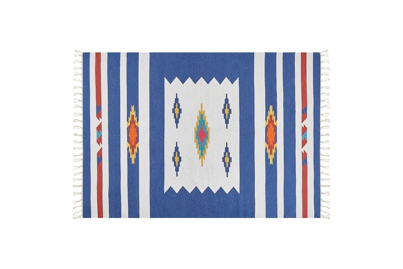 Puuvillamatto Varser 140x200 cm - Sininen - Kodintekstiilit & matot - Matto - Moderni matto - Puuvillamatto