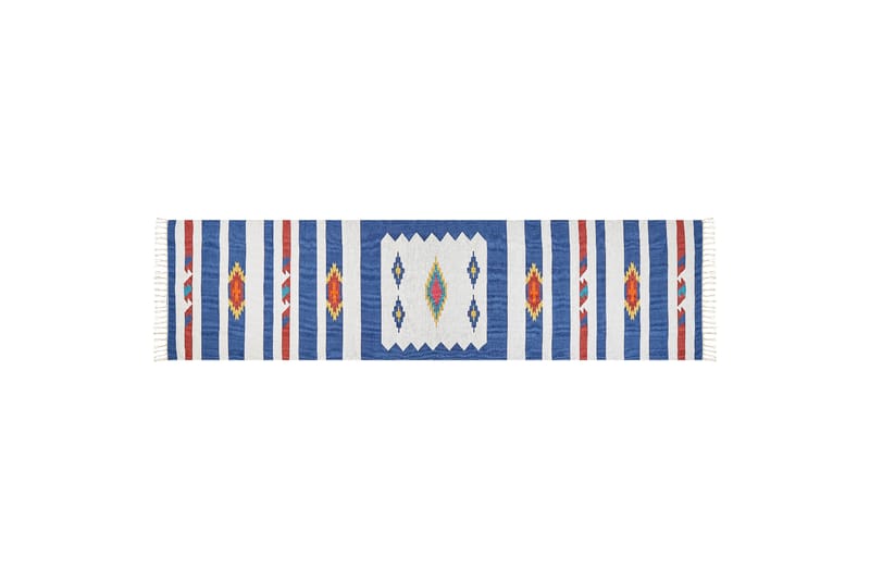 Puuvillamatto Varser 80x300 cm - Sininen - Kodintekstiilit & matot - Matto - Moderni matto - Puuvillamatto