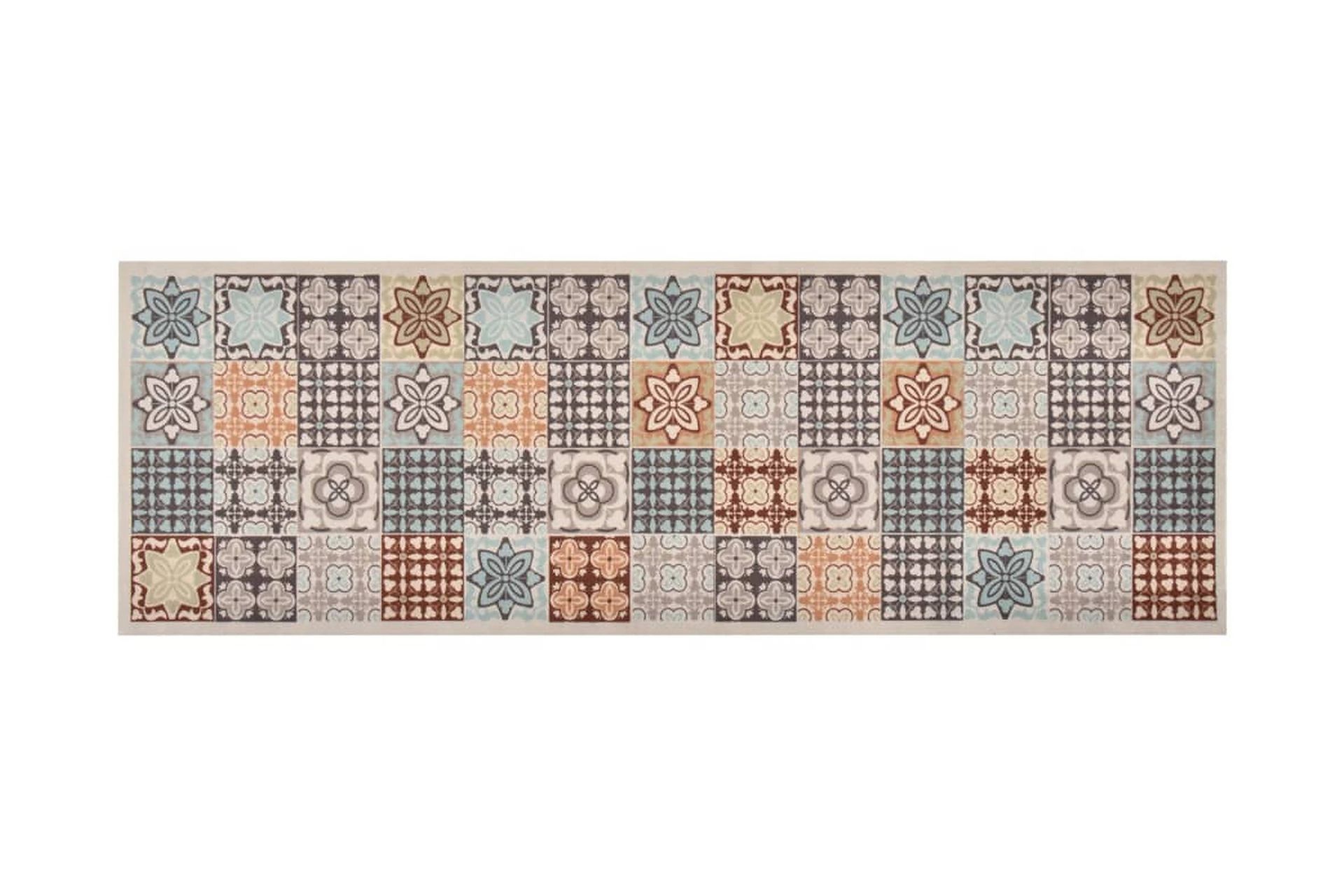 Keittiön matto pestävä mosaiikki väri 45x150 cm - Monivärinen - Kodintekstiilit & matot - Matto - Moderni matto - Räsymatto