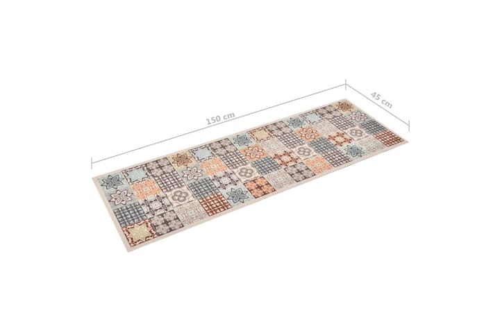 Keittiön matto pestävä mosaiikki väri 45x150 cm - Monivärinen - Räsymatto
 - Keittiömatto