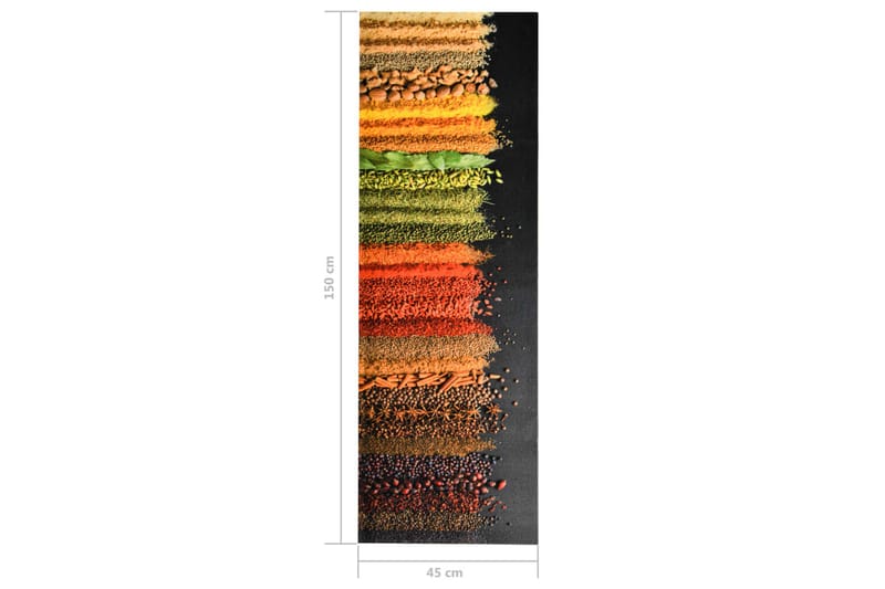 Keittiön pestävä matto Spice 45x150 cm - Monivärinen - Kodintekstiilit & matot - Matto - Moderni matto - Räsymatto