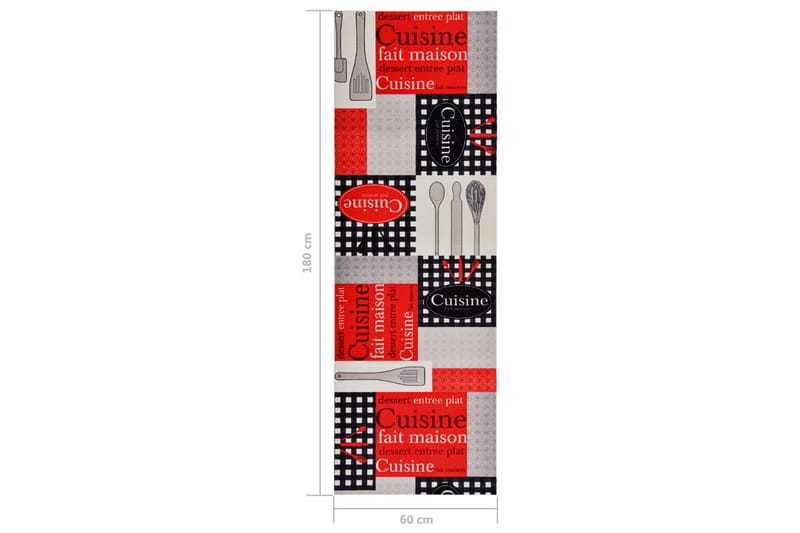 keittiön pestävä lattiamatto Cuisine 60x180 cm - Monivärinen - Kodintekstiilit & matot - Matto - Moderni matto - Räsymatto