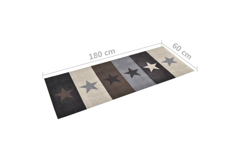 Keittiön pestävä lattiamatto Stars 60x180 cm - Kodintekstiilit & matot - Matto - Moderni matto - Räsymatto