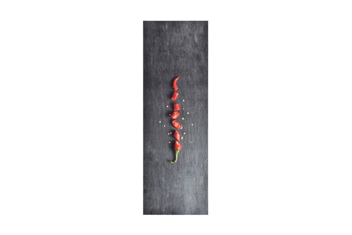 Keittiön pestävä lattiamatto Pepper 60x180 cm - Musta - Räsymatto
 - Keittiömatto
