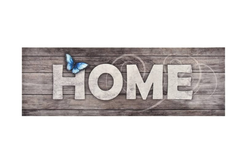 Keittiön pestävä lattiamatto Home 60x180 cm - Harmaa - Kodintekstiilit & matot - Matto - Moderni matto - Räsymatto
