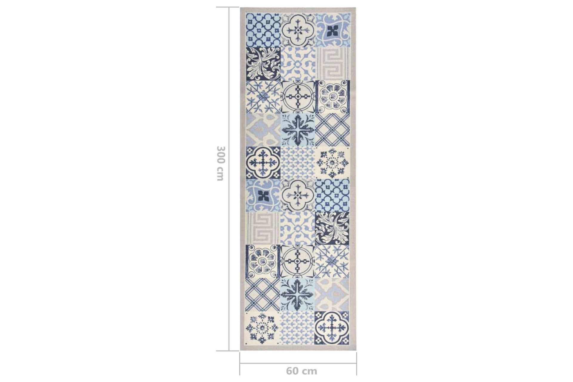 Keittiön pestävä lattiamatto Mosaic 60x300 cm - Monivärinen - Kodintekstiilit & matot - Matto - Moderni matto - Räsymatto