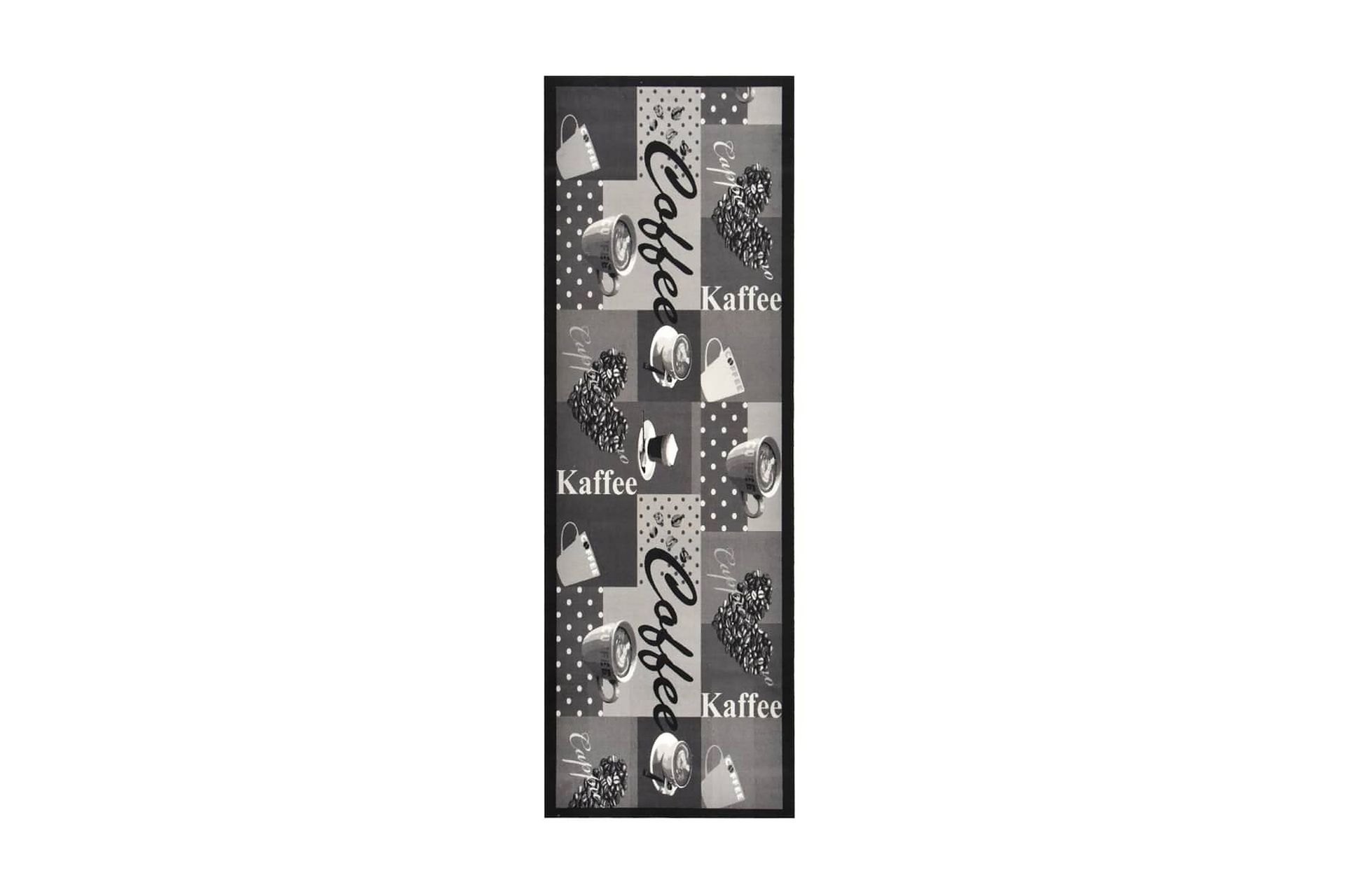 Keittiön pestävä lattiamatto Coffee sininen 60x300 cm - Monivärinen - Kodintekstiilit & matot - Matto - Moderni matto - Räsymatto