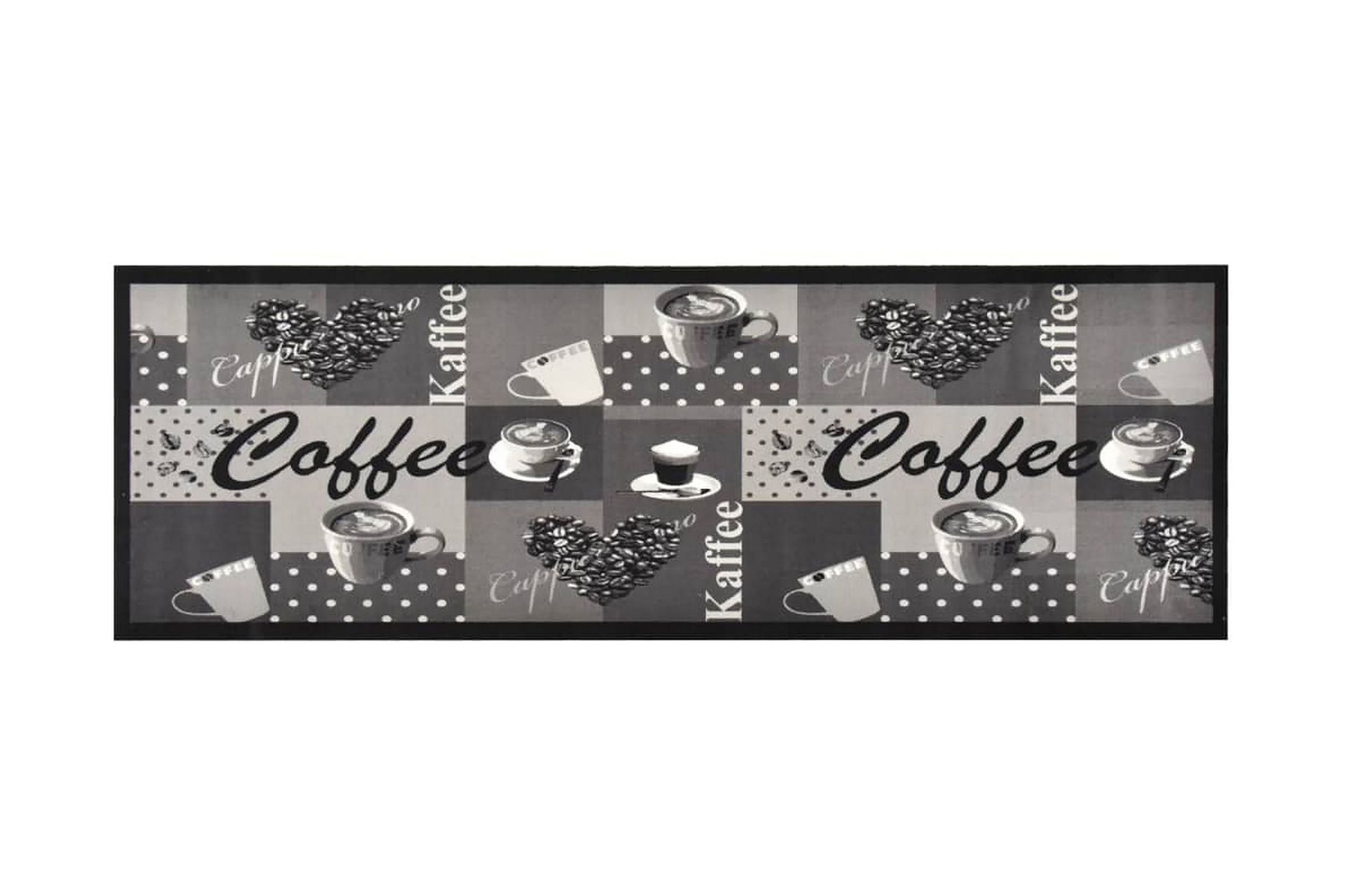Keittiön pestävä lattiamatto Coffee sininen 60x300 cm - Monivärinen - Kodintekstiilit & matot - Matto - Moderni matto - Räsymatto