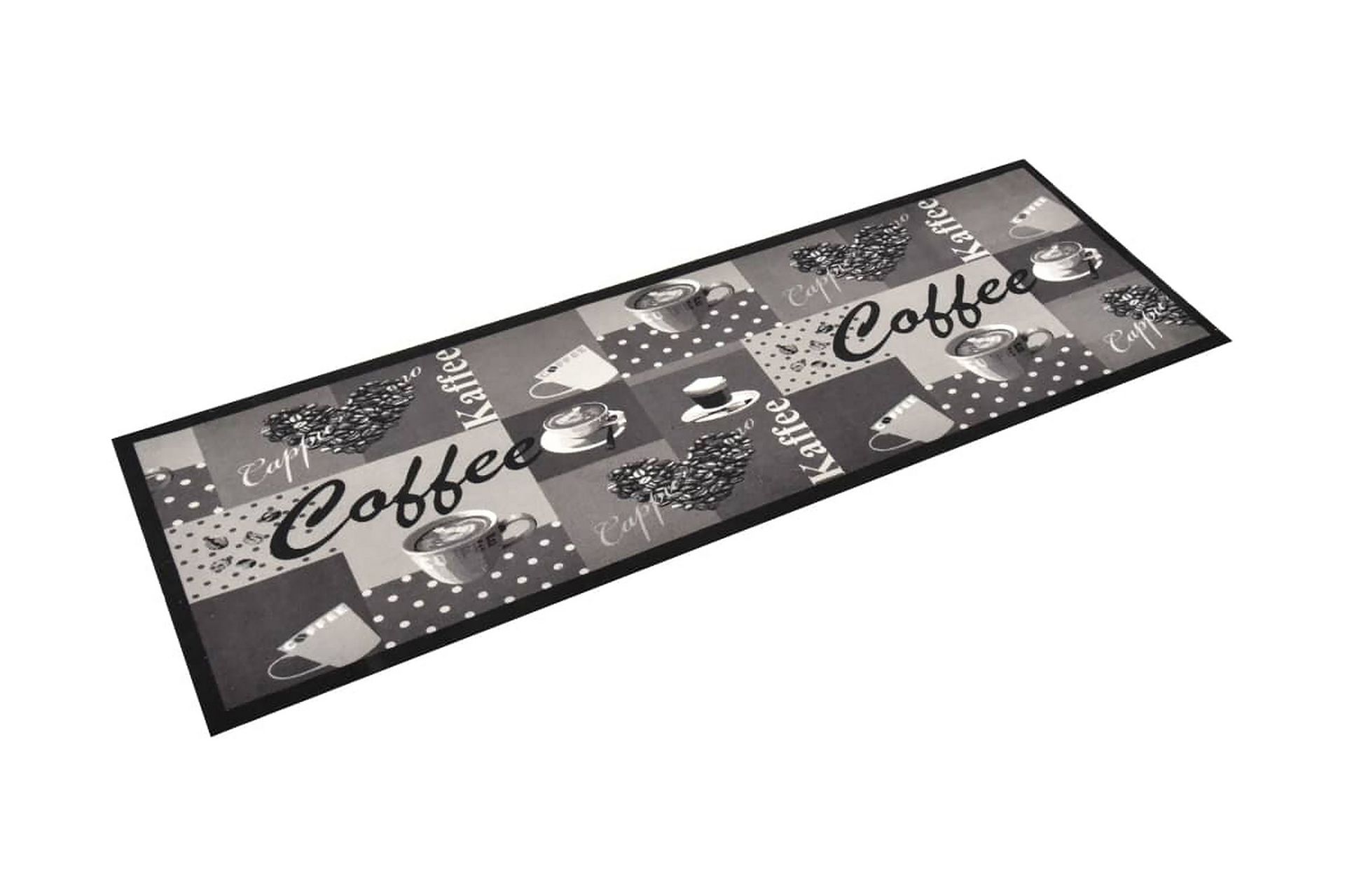 Keittiön pestävä lattiamatto Coffee sininen 60x300 cm - Monivärinen - Kodintekstiilit & matot - Matto - Moderni matto - Räsymatto
