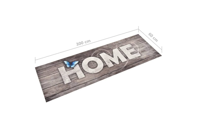 Keittiön pestävä lattiamatto Home 60x300 cm - Monivärinen - Kodintekstiilit & matot - Matto - Moderni matto - Räsymatto