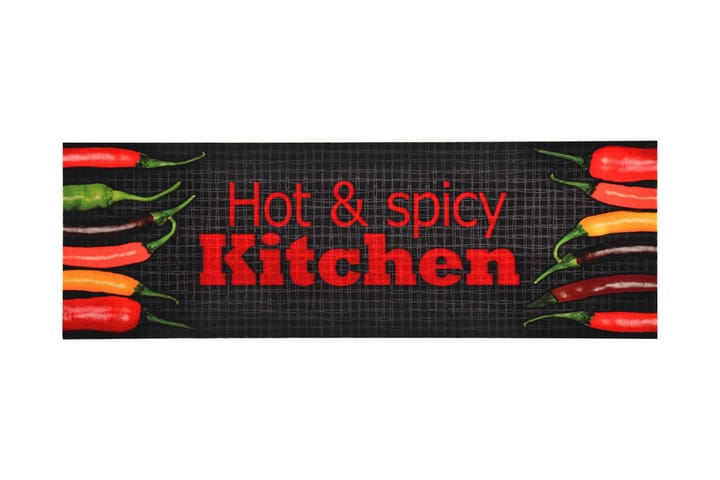Keittiön pestävä lattiamatto Hot & Spicy 60x300 cm - Monivärinen - Räsymatto
 - Keittiömatto