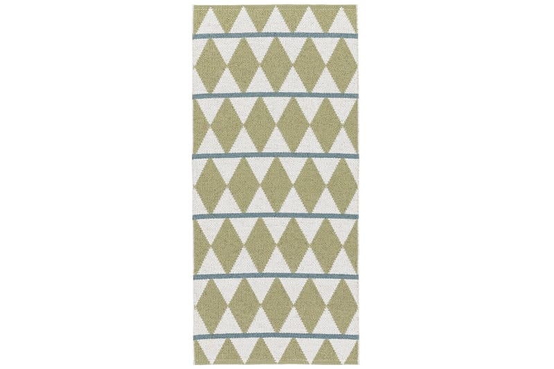 Räsymatto Zigge 70x450 cm Oliivinvihreä - Horredsmattan - Kodintekstiilit & matot - Matto - Moderni matto - Räsymatto