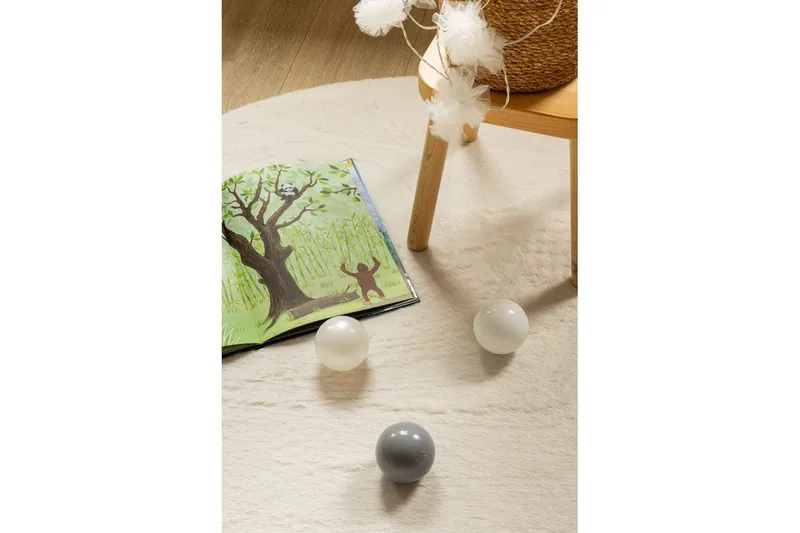 Relax Ryijymatto Rund 120 cm - Beige - Kodintekstiilit & matot - Matto - Moderni matto - Nukkamatto