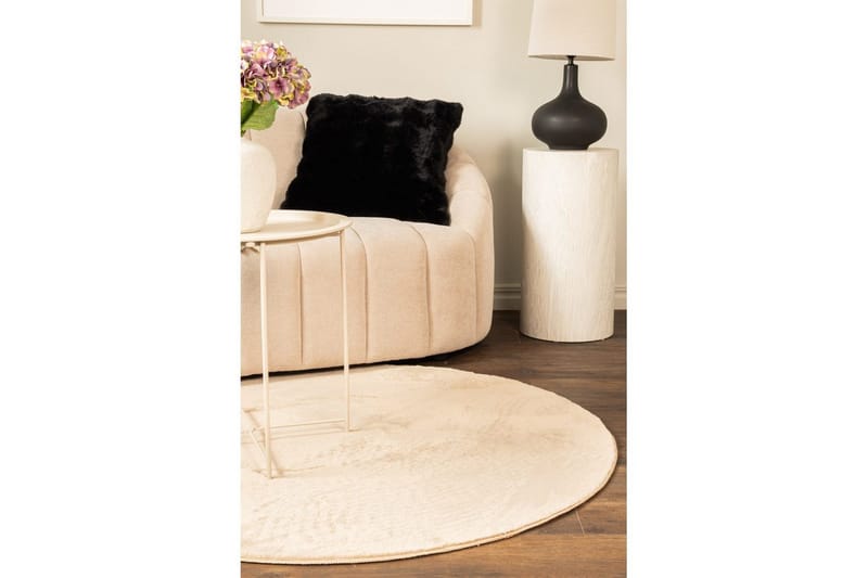 Relax Ryijymatto Rund 120 cm - Beige - Kodintekstiilit & matot - Matto - Moderni matto - Nukkamatto