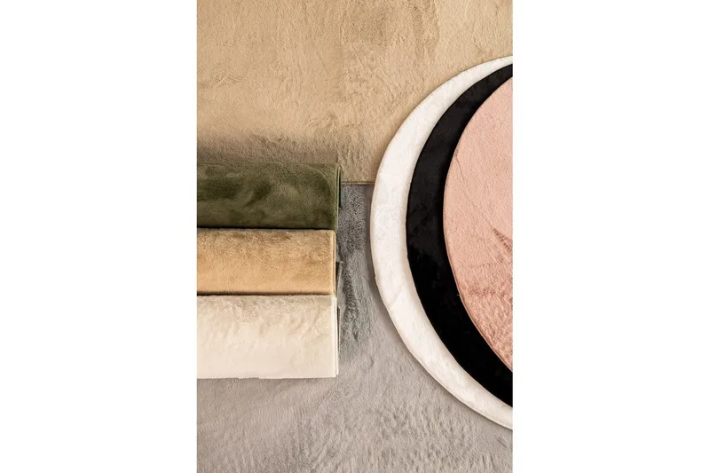 Relax Ryijymatto Rund 120 cm - Beige - Kodintekstiilit & matot - Matto - Moderni matto - Nukkamatto