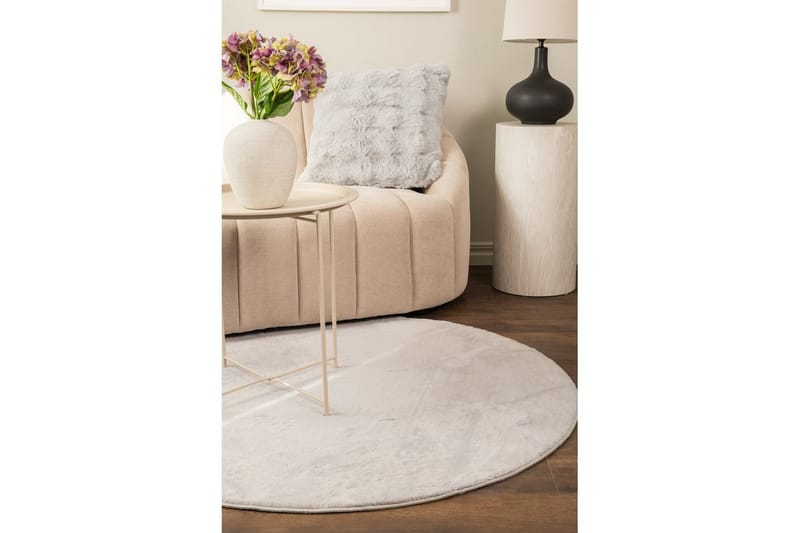 Relax Ryijymatto Rund 120 cm - Beige - Kodintekstiilit & matot - Matto - Moderni matto - Nukkamatto