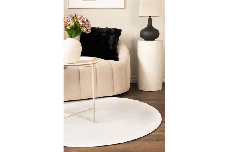 Relax Ryijymatto Rund 120 cm - Beige - Kodintekstiilit & matot - Matto - Moderni matto - Nukkamatto