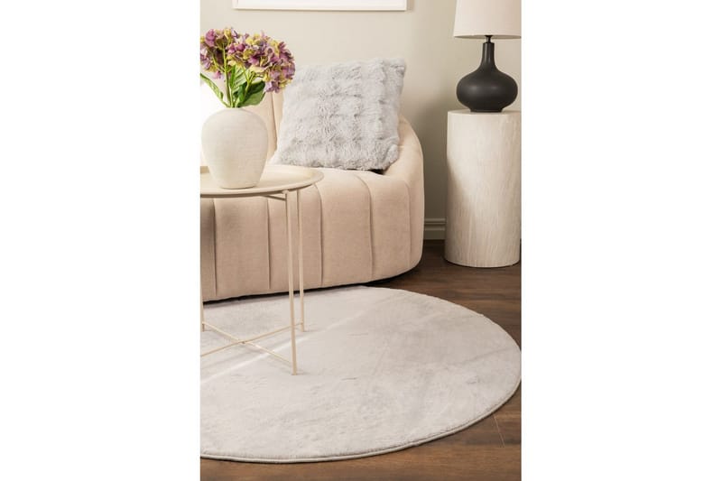 Relax Ryijymatto Rund 120 cm - Beige - Kodintekstiilit & matot - Matto - Moderni matto - Nukkamatto