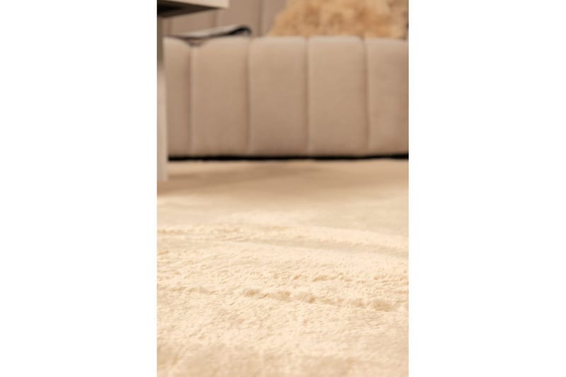 Relax Ryijymatto Rund 120 cm - Beige - Kodintekstiilit & matot - Matto - Moderni matto - Nukkamatto