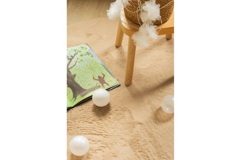 Relax Ryijymatto Rund 120 cm - Beige - Kodintekstiilit & matot - Matto - Moderni matto - Nukkamatto