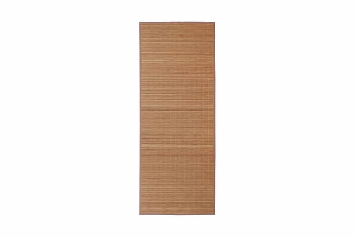 Ruskea Suorakaide Bambumatto 150 x 200 cm - Ruskea - Sisalmatto - Juuttimatto & Hamppumatto