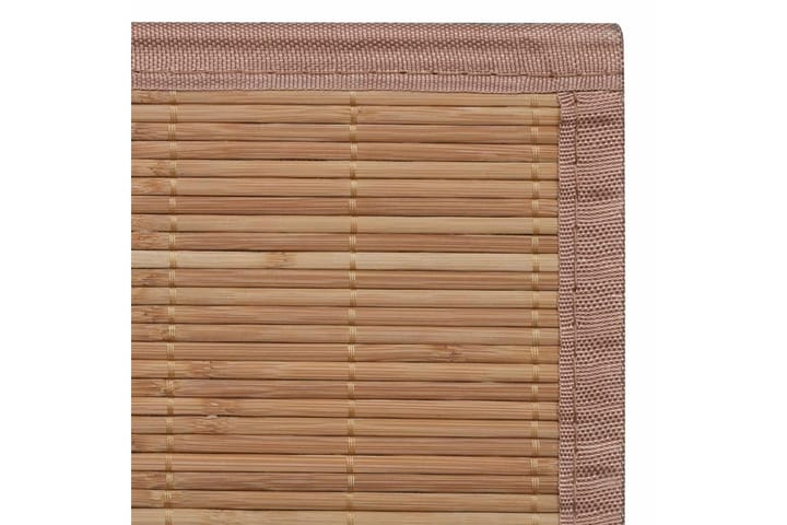 Ruskea Suorakaide Bambumatto 80 x 200 cm - Ruskea - Juuttimatto & Hamppumatto - Sisalmatto