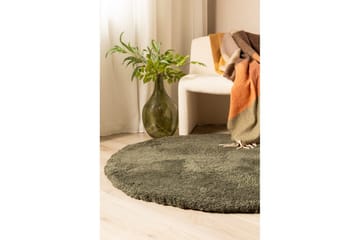 Ryamato Royal Deluxe Pyöreä - 160x160 cm, Smaragdinvihreä - Kodintekstiilit & matot - Matto - Moderni matto - Nukkamatto
