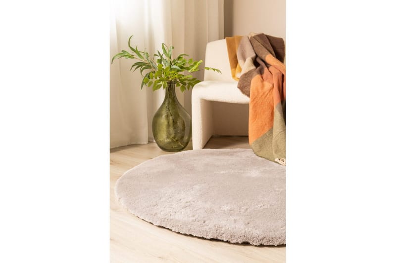 Ryamato Royal Deluxe Pyöreä - 120x120 cm, Hopea - Kodintekstiilit & matot - Matto - Moderni matto - Nukkamatto