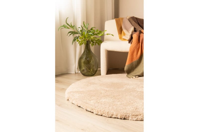 Ryamato Royal Deluxe Pyöreä - 120x120 cm, Pellava - Kodintekstiilit & matot - Matto - Moderni matto - Nukkamatto