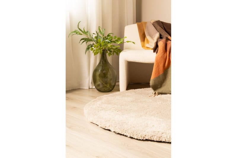 Ryamato Royal Deluxe Pyöreä - 120x120 cm, Greige - Kodintekstiilit & matot - Matto - Moderni matto - Nukkamatto