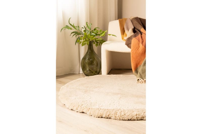 Ryamato Royal Deluxe Pyöreä - 120x120 cm, Luonto - Kodintekstiilit & matot - Matto - Moderni matto - Nukkamatto