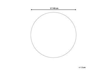 Ryijymatto Afis 140 cm Pyöreä - Beige - Kodintekstiilit & matot - Matto - Moderni matto - Puuvillamatto