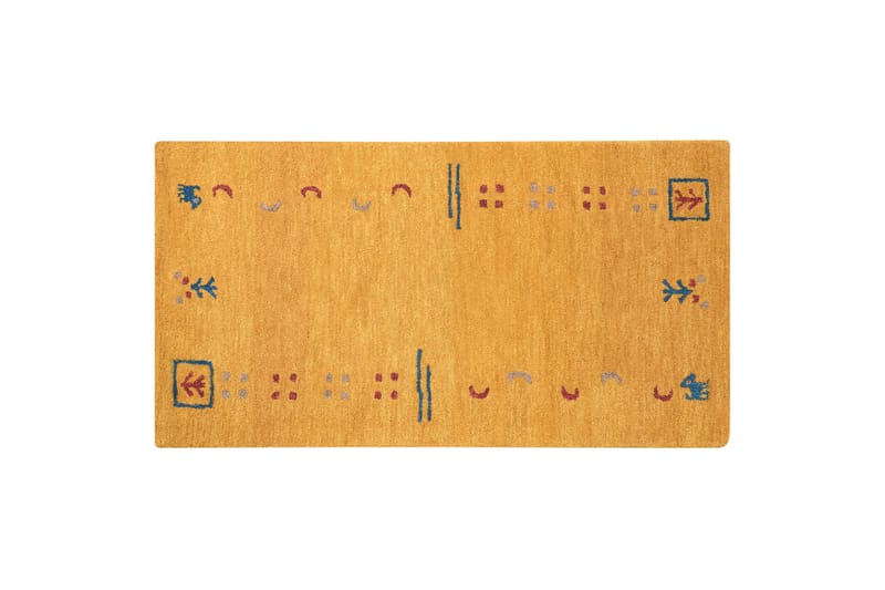 Ryijymatto Akalan 80x150 cm - Keltainen - Kodintekstiilit & matot - Matto - Moderni matto - Nukkamatto