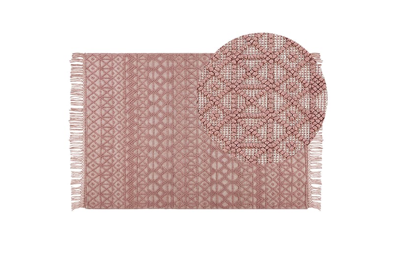Ryijymatto Alucra 160x230 cm - Vaaleanpunainen - Kodintekstiilit & matot - Matto - Moderni matto - Nukkamatto
