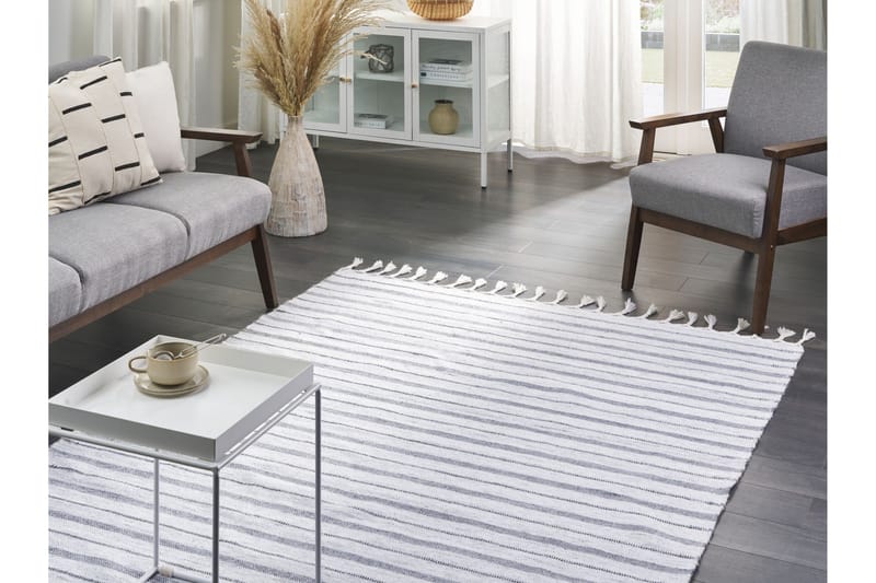 Ryijymatto Bademli 160x230 cm - Harmaa - Kodintekstiilit & matot - Matto - Tasokudotut matot