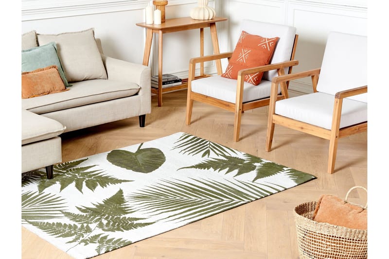 Ryijymatto Barzah 140x200 cm - Vihreä - Kodintekstiilit & matot - Matto - Moderni matto - Nukkamatto