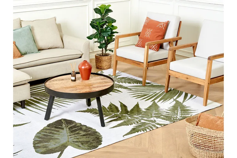 Ryijymatto Barzah 200x300 cm - Vihreä - Kodintekstiilit & matot - Matto - Moderni matto - Puuvillamatto