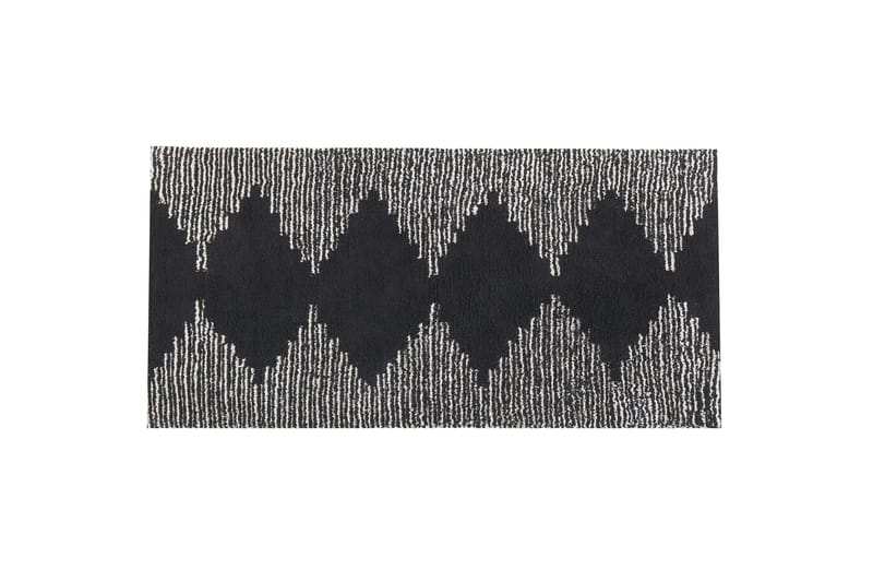 Ryijymatto Bathinda 80x150 cm, Musta/Valkoinen