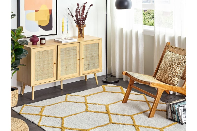 Ryijymatto Beyler 160x230 cm - Musta/Valkoinen - Kodintekstiilit & matot - Matto - Moderni matto - Nukkamatto