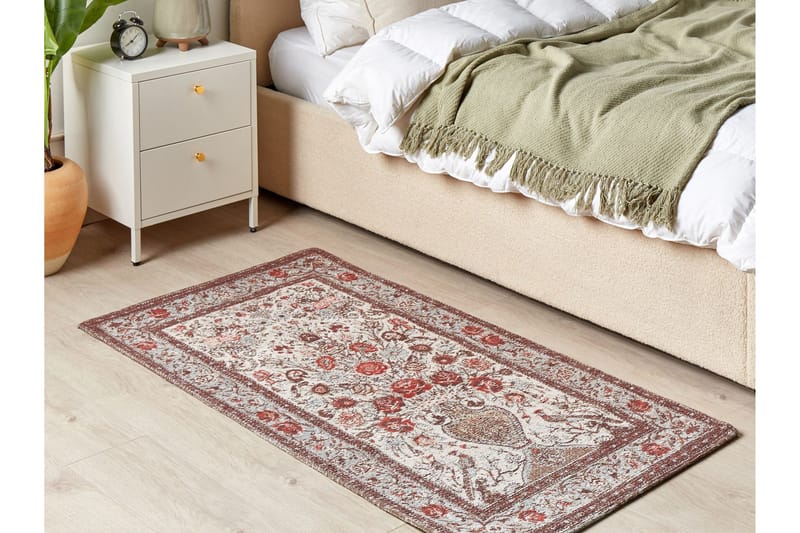 Ryijymatto Binnisz 80x150 cm - Punainen - Kodintekstiilit & matot - Matto - Moderni matto - Puuvillamatto