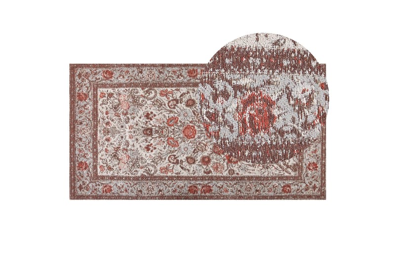 Ryijymatto Binnisz 80x150 cm - Punainen - Kodintekstiilit & matot - Matto - Moderni matto - Puuvillamatto