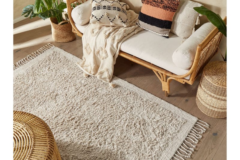 Ryijymatto Bitlis 140x200 cm - Beige - Kodintekstiilit & matot - Matto - Moderni matto - Puuvillamatto