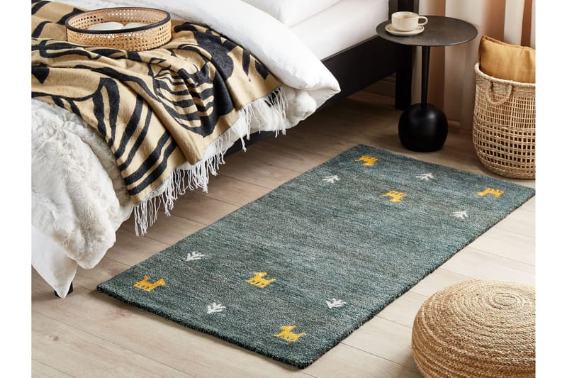 Ryijymatto Calti 80x150 cm - Vihreä - Kodintekstiilit & matot - Matto - Moderni matto - Nukkamatto