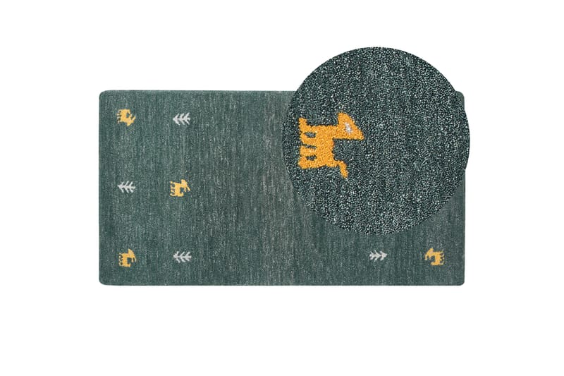Ryijymatto Calti 80x150 cm - Vihreä - Kodintekstiilit & matot - Matto - Moderni matto - Nukkamatto