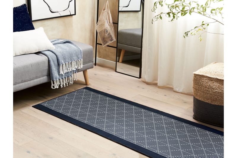 Ryijymatto Charvad 80x200 cm - Sininen - Kodintekstiilit & matot - Matto - Moderni matto - Nukkamatto