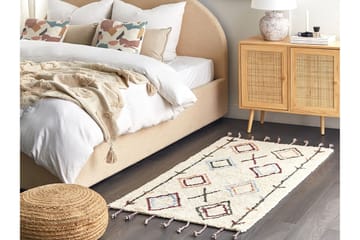 Ryijymatto Corum 80x150 cm - Beige - Kodintekstiilit & matot - Matto - Moderni matto - Puuvillamatto