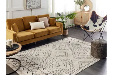 Ryijymatto Demkowicz 140x200 cm - Beige - Kodintekstiilit & matot - Matto - Moderni matto - Puuvillamatto