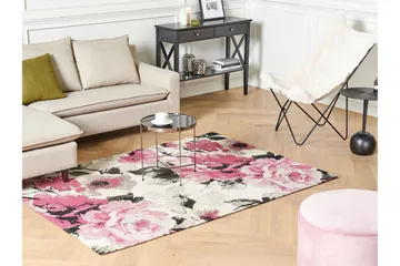 Ryijymatto Ejaz 140x200 cm - Vaaleanpunainen - Kodintekstiilit & matot - Matto - Moderni matto - Puuvillamatto