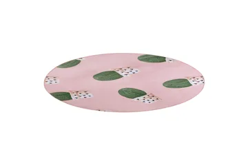 Ryijymatto Eldivan 120x120 cm - Vaaleanpunainen - Kodintekstiilit & matot - Matto - Moderni matto - Wilton-matto